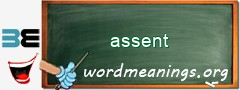 WordMeaning blackboard for assent